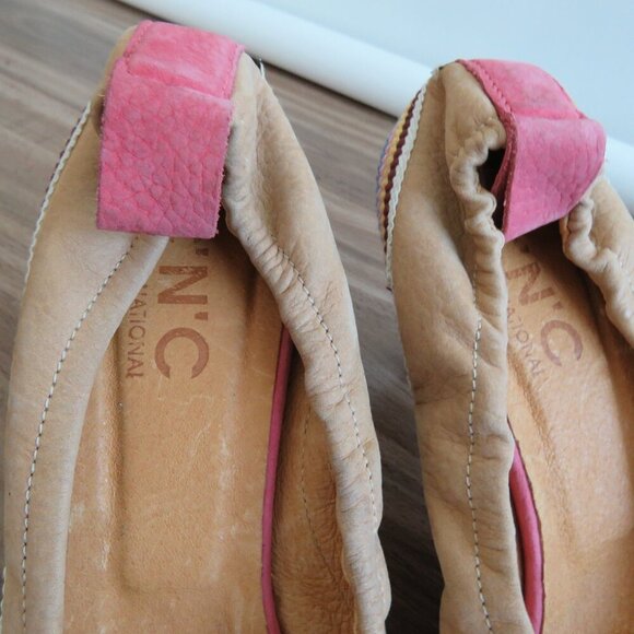 C.N.C COSTUME NATIONAL Tan Leather Boho Crochet Heeled Slip On Shoes - Size 9.5 - Picture 13 of 16